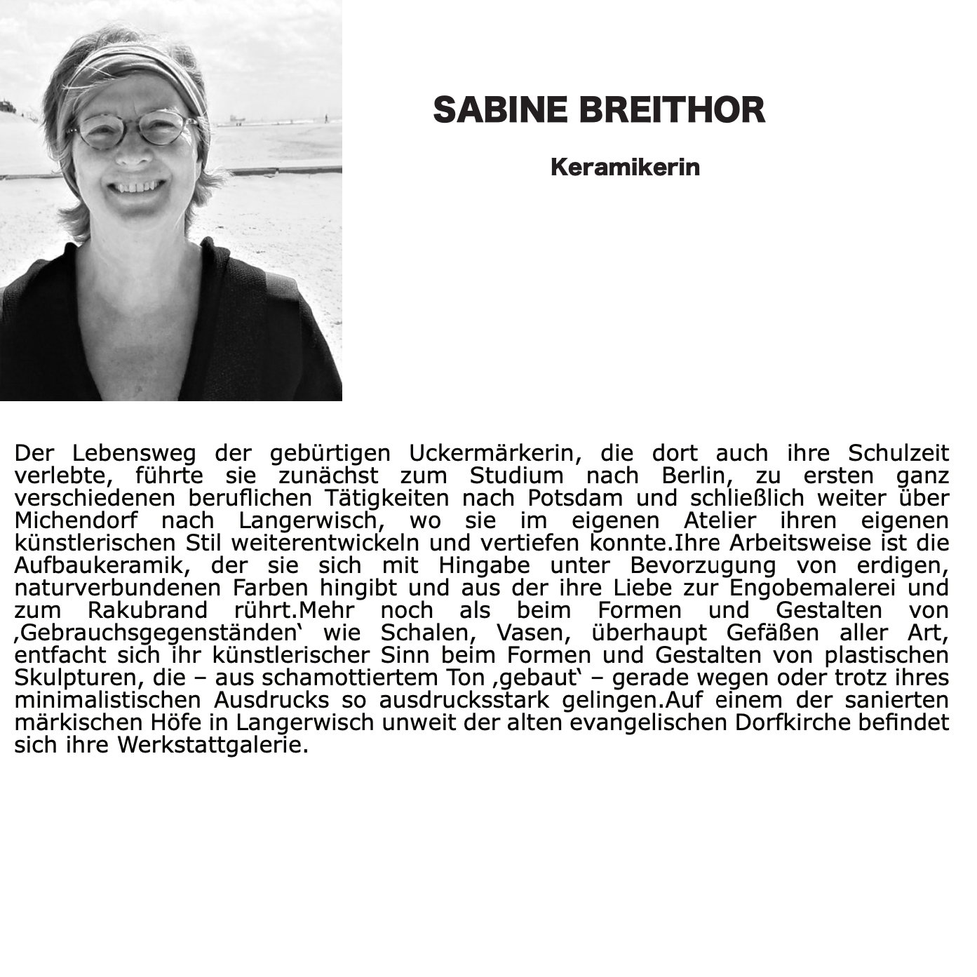 Künstlerin Sabine Breithor, SchlossGalerie Haape